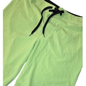 VTG Mossimo Supply Co Board Shorts Men 34 Lime Green Swim Surf Trunks Beach